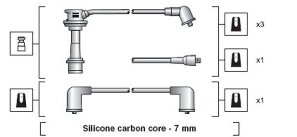 MAGNETI MARELLI Комплект проводов зажигания 941318111097